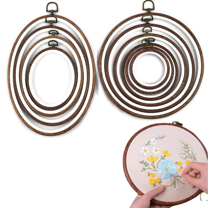 Wood Ring Blank - 10 шт. швейный инструмент, круглые овальные