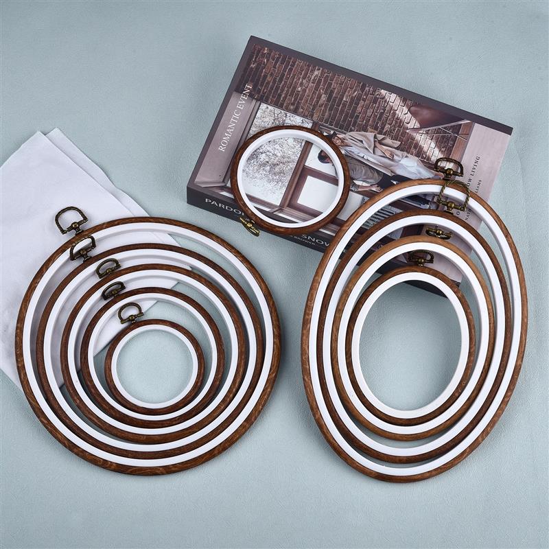 Wood Ring Blank - Набор круглых и овальных деревянных пялец