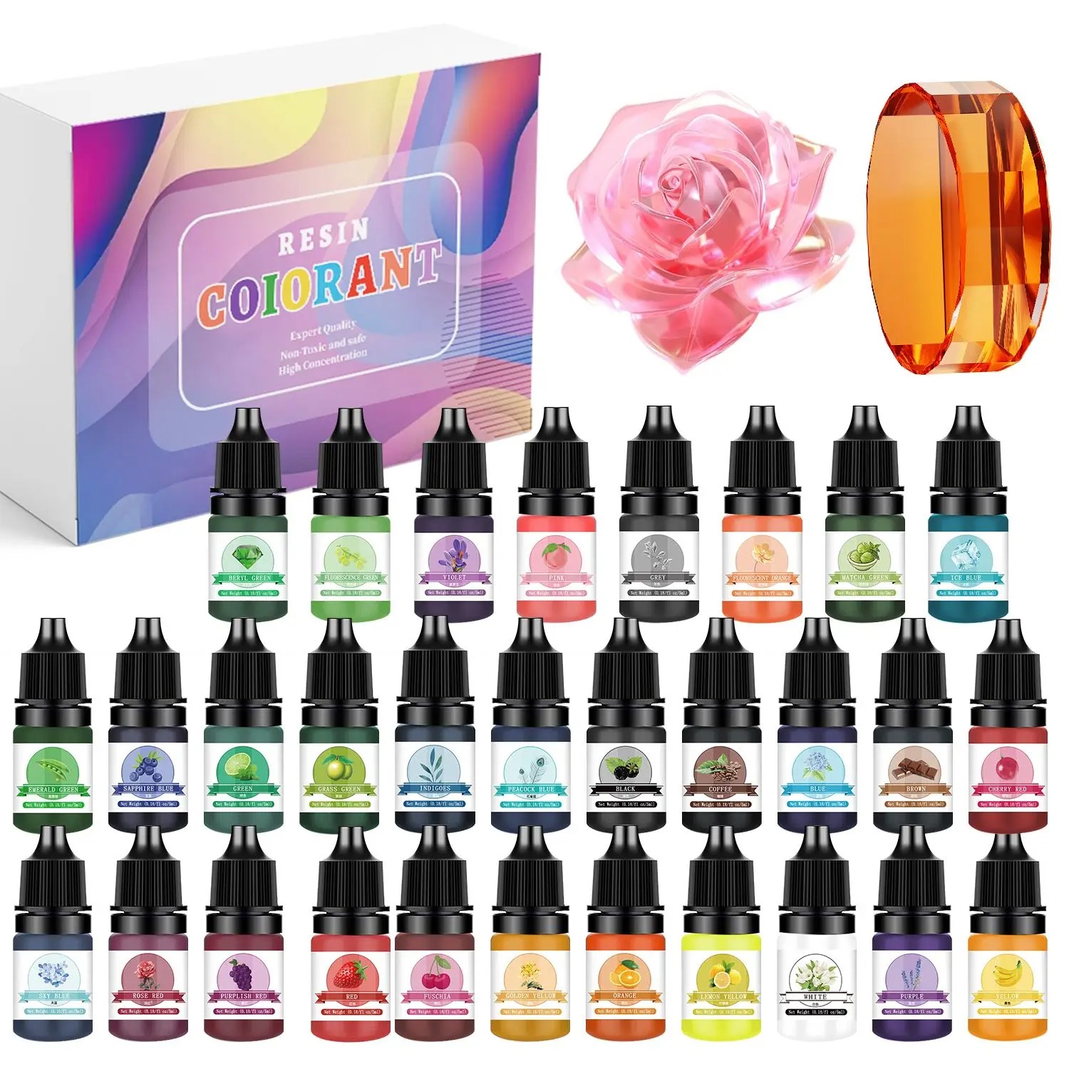 Resin Jewelry Kit - 30 цветов, 5 мл, наборы пигментов