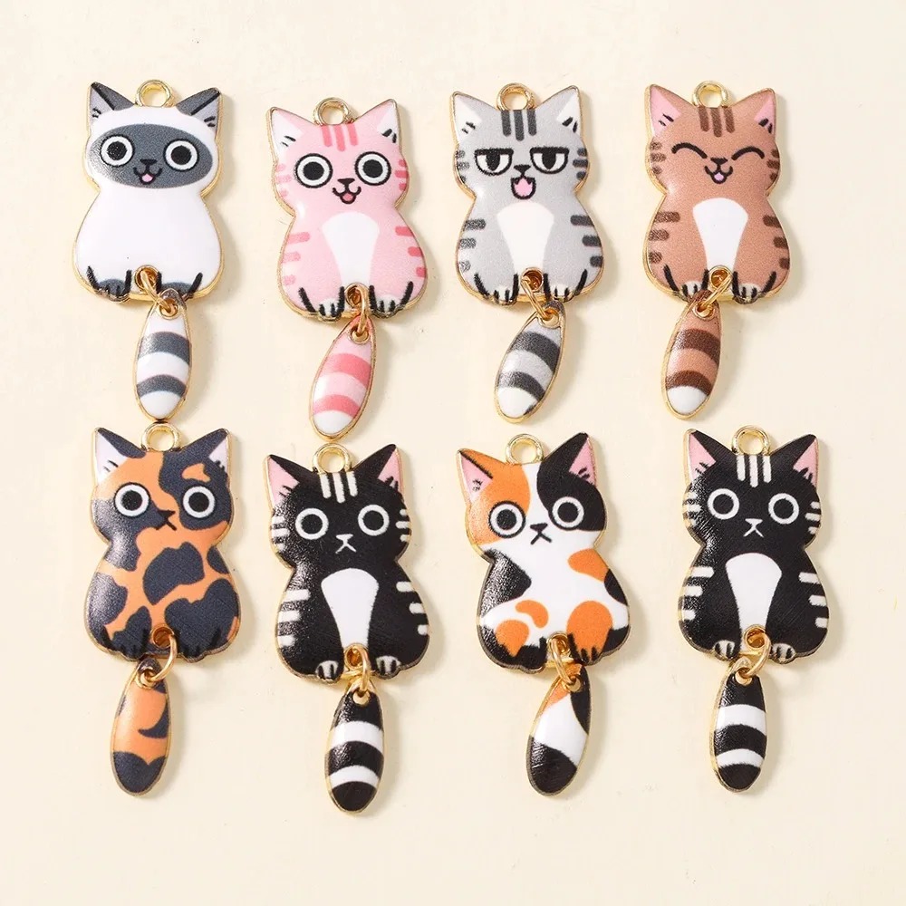 Resin Craft Supplies - 10 шт. 16×39 мм, милые мультяшные