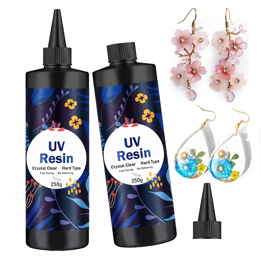 Resin Jewelry Kit - 250г/500г УФ-смола, прозрачный твердый клей, активируемый