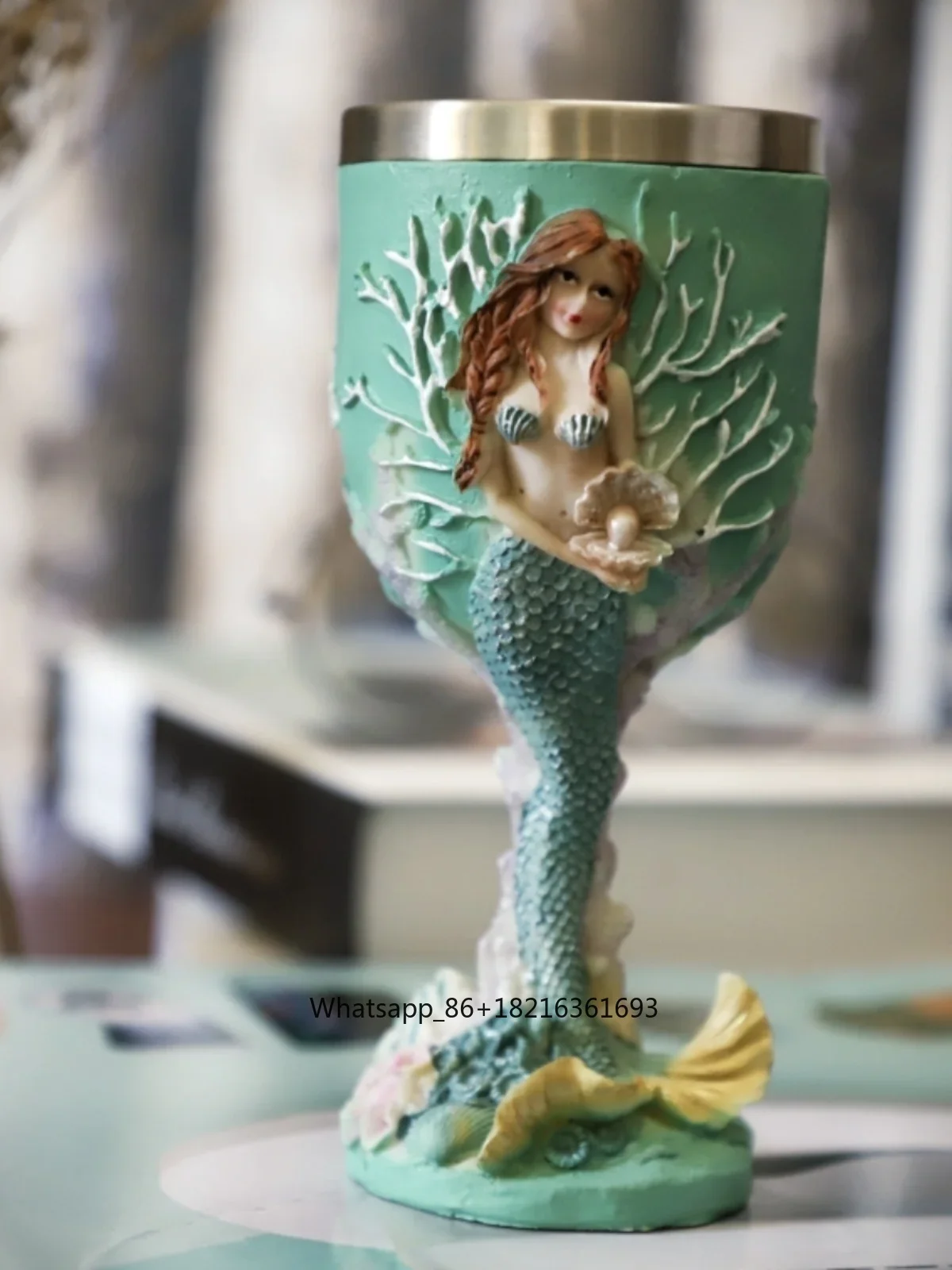 Resin Crafts - Трехмерный гравированный бокал с ручной росписью
