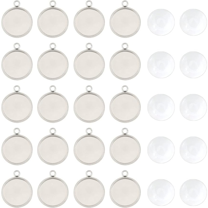 Bezels Set Pendant - 50 комплектов подвесок с кабошоном, наборы