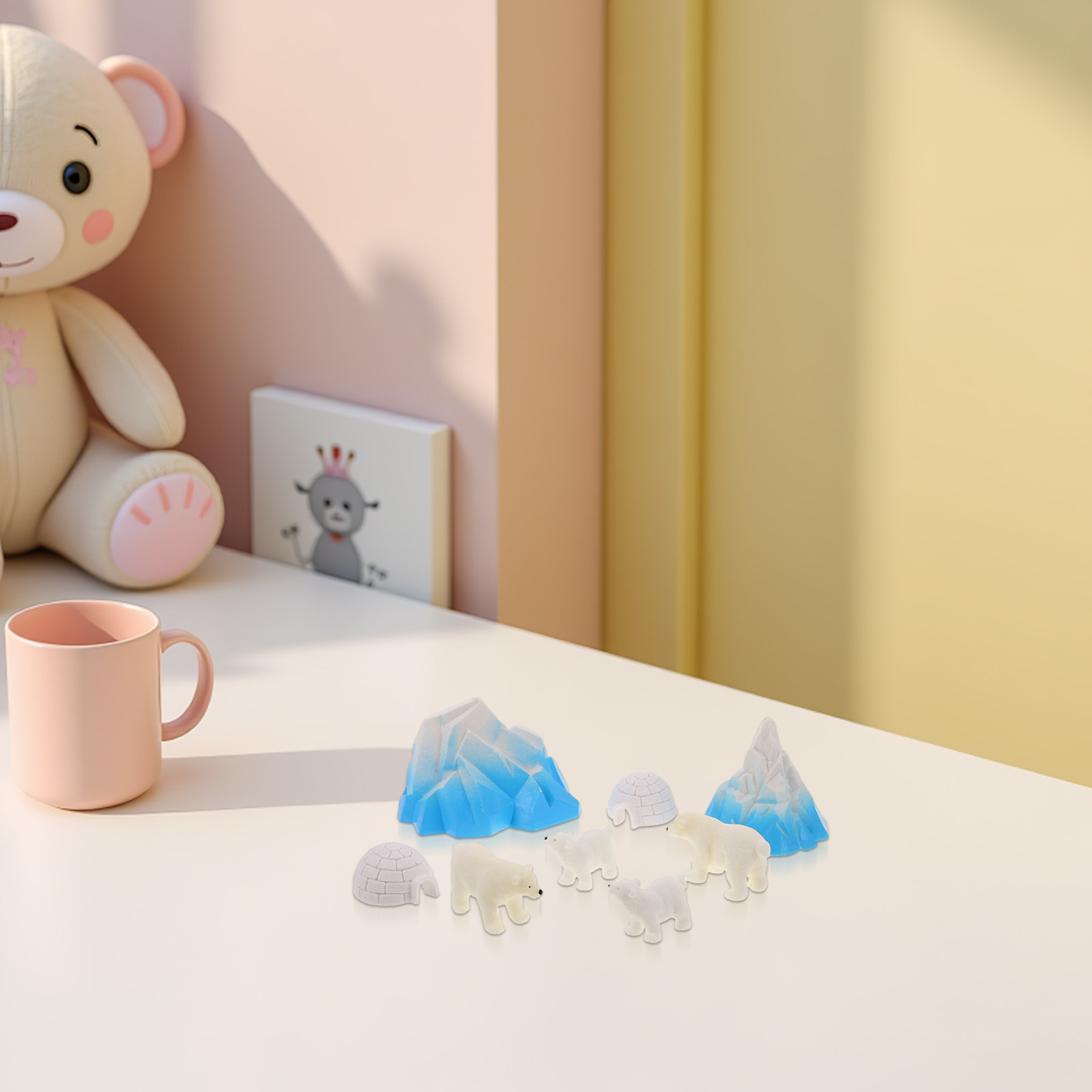 8 шт. миниатюрных полярных мед – обзор и цена Resin Crafts