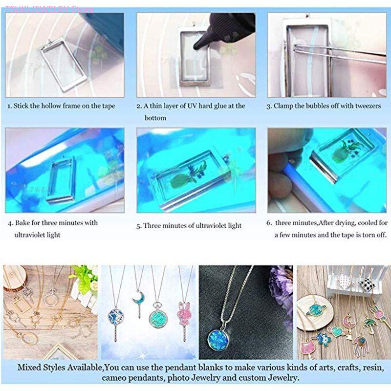 62KE 10x/компл. золотой кулон  – обзор и цена Bezels Set Pendant