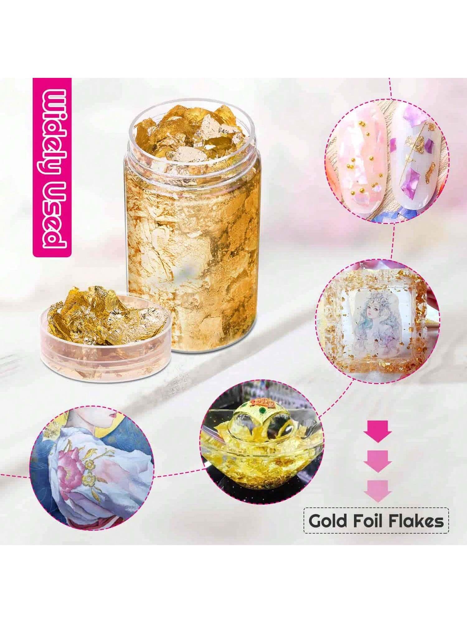 Золотые хлопья, золотая фольга – обзор и цена Gold Foil Flakes
