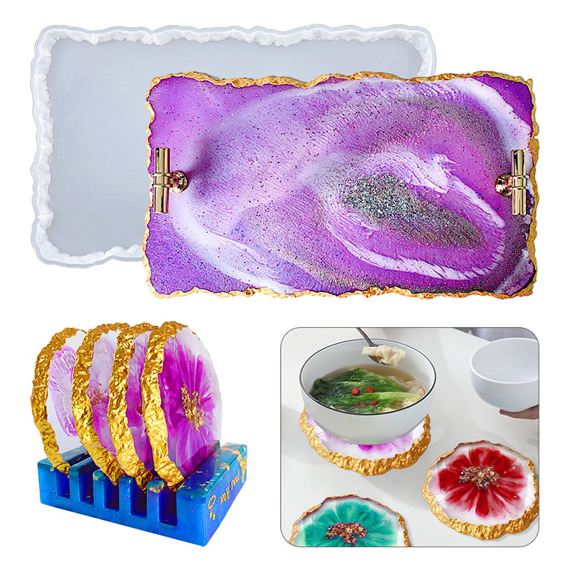 DM413 Drusy Coaster, смоляная  – обзор и цена Serving Tray Mold
