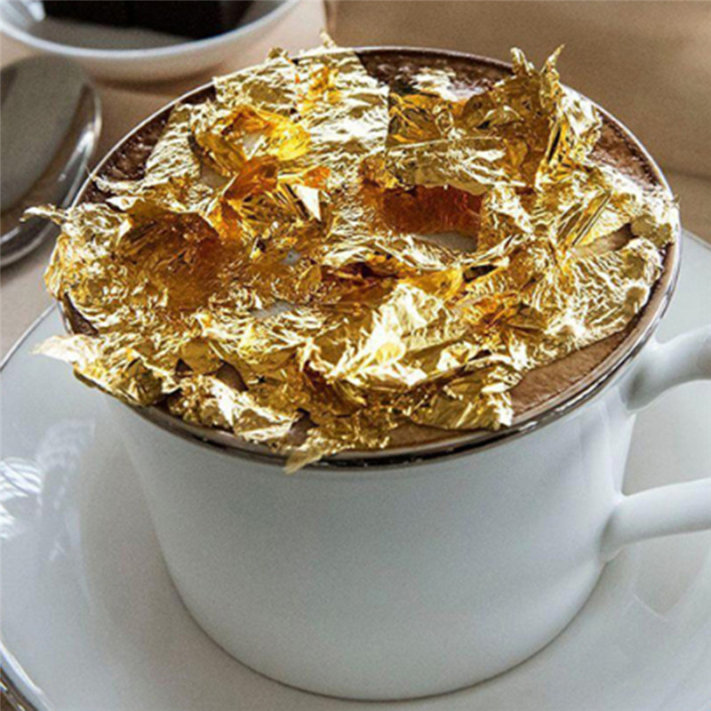 100 шт., Антивозрастная позоло – обзор и цена Gold Foil Flakes