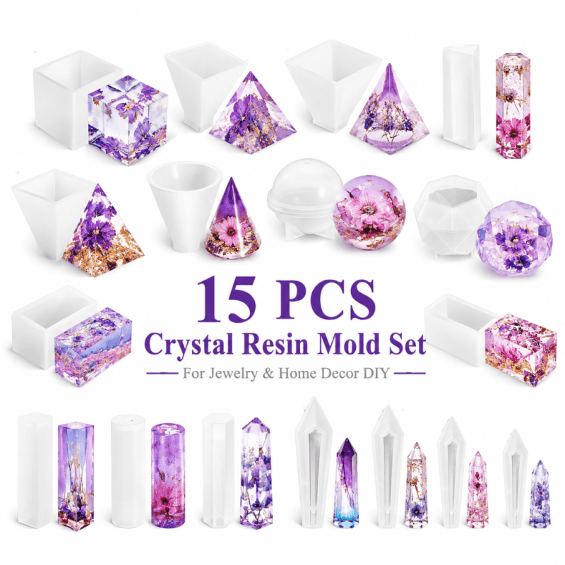 Набор из 15 силиконовых форм д – обзор и цена Resin Jewelry Kit