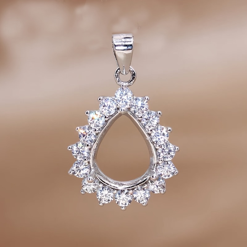 1 шт., розовое, золото, серебр – обзор и цена Bezels Set Pendant