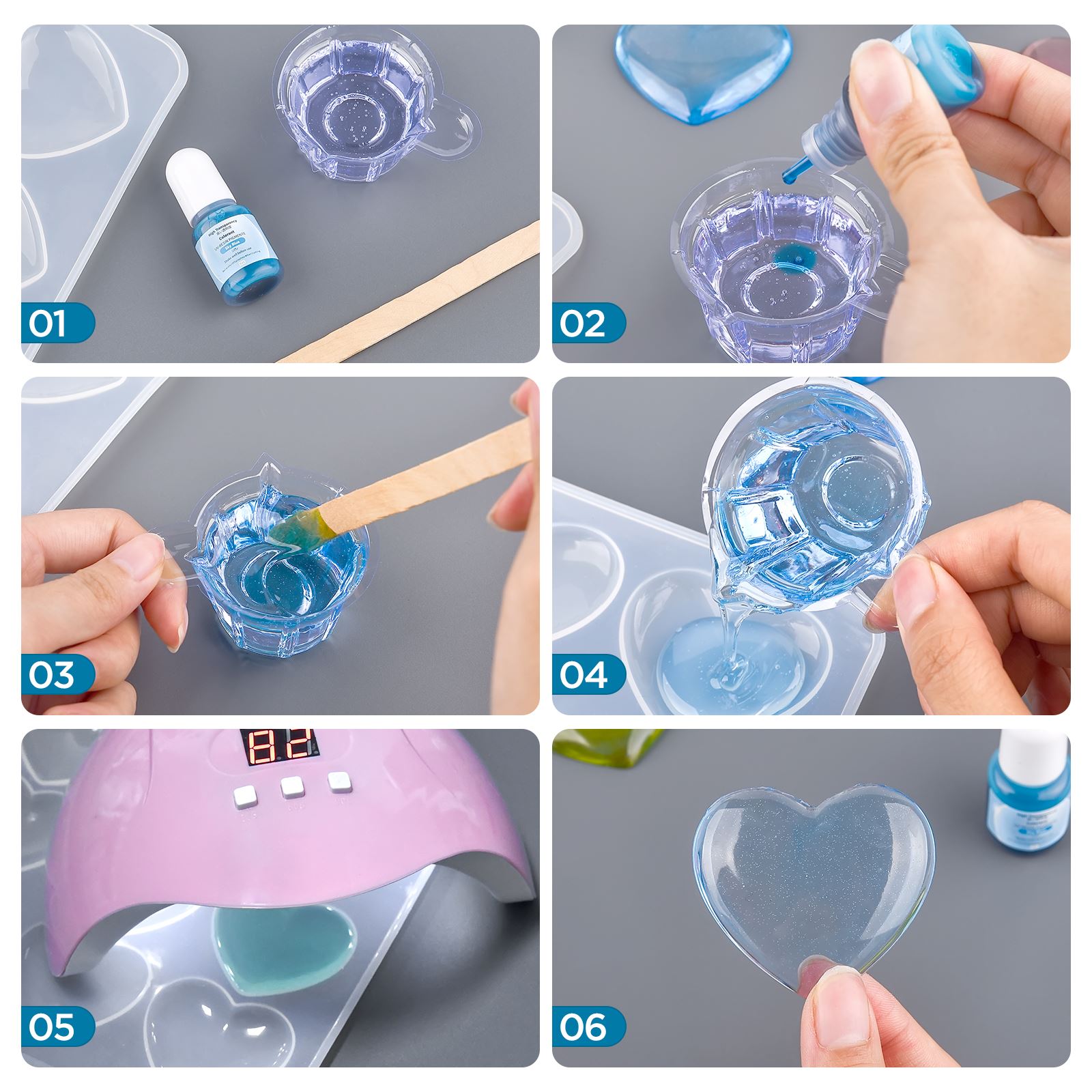 24 цвета, 5 мл, пигмент из эпо – обзор и цена Epoxy Uv Resin Kit