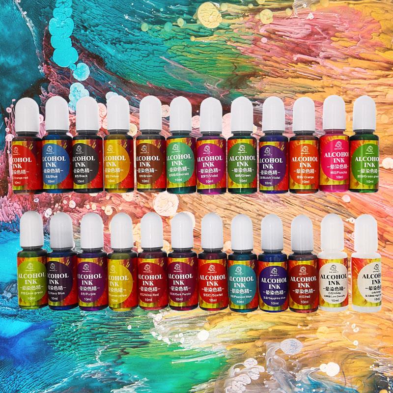 Чернила для творчества, 24 цве – обзор и цена Resin Dye Alcohol
